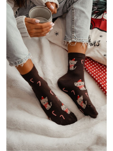 Коледни чорапи с котки