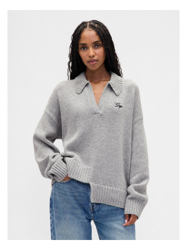 Асиметричен вълнен пуловер GAP