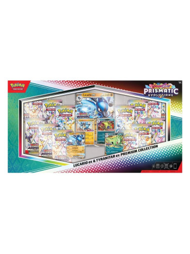 Pokemon TCG: Scarlet &amp; Violet - Prismatic Evolutions: Lucario ex &amp; Tyranitar ex Premium Collection