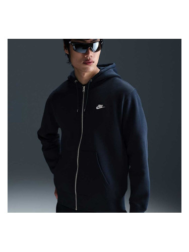 МЪЖКО ГОРНИЩЕ NIKE FN3861-451 CLUB BB FZ HOODIE ТЪМНОСИНЬО