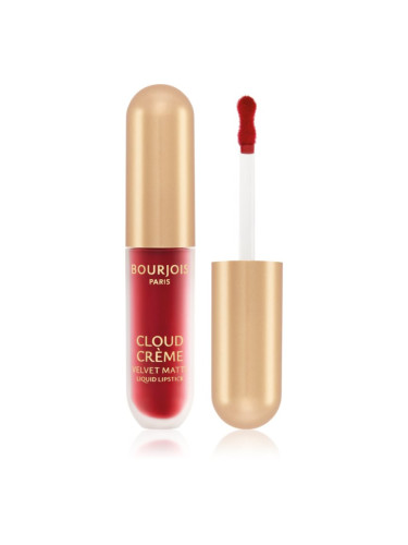 Bourjois Cloud Crème Velvet Matte ултра матиращо течно червило цвят 08 Chérie Cherry 3.1 мл.