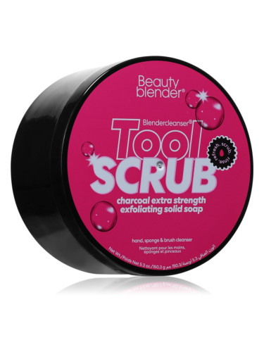 beautyblender® Tool Scrub Charcoal Твърдо почистващо средство за гъби и четки за грим 150 гр.
