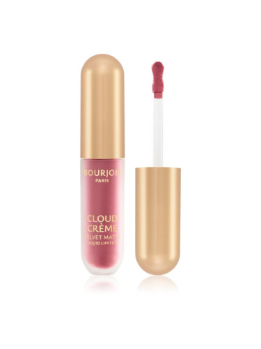Bourjois Cloud Crème Velvet Matte ултра матиращо течно червило цвят 05 Flirty Rose 3.1 мл.