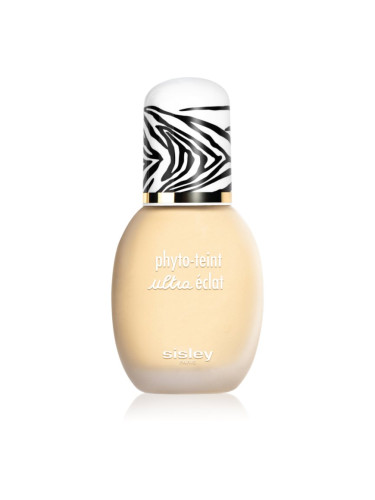 Sisley Phyto-Teint Ultra Eclat дълготраен течен фон дьо тен за озаряване на лицето цвят 0W (0) Porcelaine 30 мл.