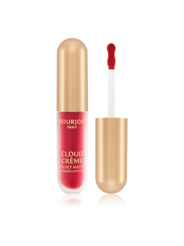 Bourjois Cloud Crème Velvet Matte ултра матиращо течно червило цвят 07 Red-y or Not 3.1 мл.