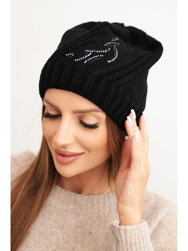 Kesi Women's winter hat with wool in a loose fit K442 black
