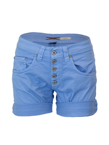 Дамски сини шорти с копчета
