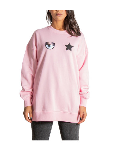 Розов суитшърт с щампа от Chiara Ferragni