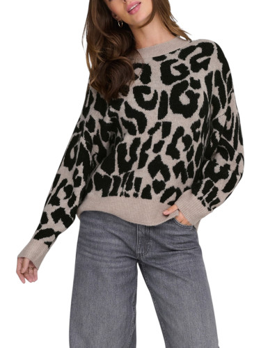 Леопардов пуловер на Жаклин де Йонг