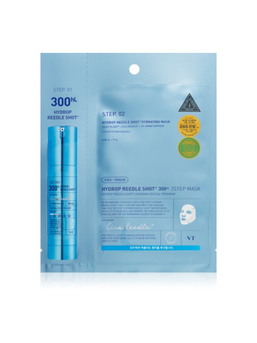 VT Cosmetics Hydrop Reedle Shot 300hL интензивна хидратираща маска за двуфазно третиране на кожата на лицето 28.5 гр.