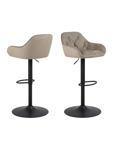 БАР СТОЛ С АМОРТИСЬОР БРУК 37.5/37.5/89-110 СМ В БЕЖОВО И ЧЕРНО