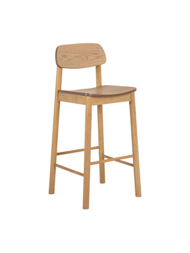 БАР СТОЛ С ОБЛЕГАЛКА БАРЛОУ 43.5/39.5/105 СМ В СВЕТЪЛ ДЪРВЕСЕН ДЕКОР