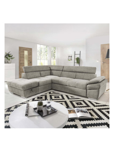 БЕЖОВА ХОЛНА ГАРНИТУРА АНДЖИ 217/265/78h С ФУНКЦИЯ СЪН 186/125 СМ