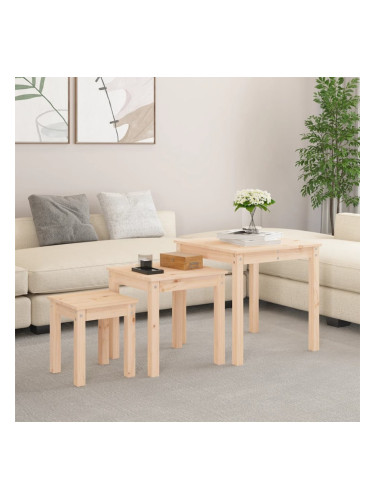 Sonata H Стифиращи маси, 3 бр, бор масив