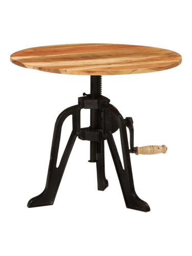 Sonata H Странична маса, 60x(42-62) cм, акация масив и чугун