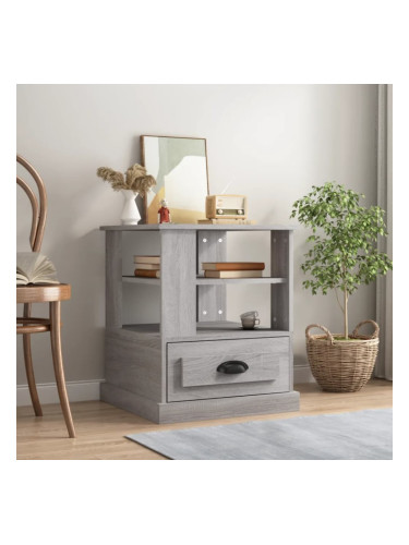 Sonata H Странична маса, cив сонома, 50x50x60 см, инженерно дърво