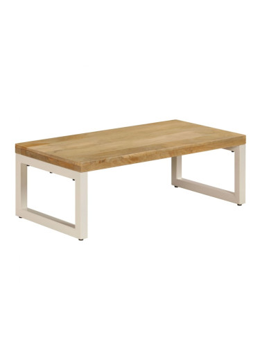 Sonata H Маса за кафе, 100x50x35 см, мангово дърво масив и стомана