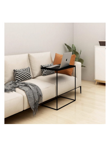 Sonata H Странична маса, черна, 55x35x66 см, инженерна дървесина