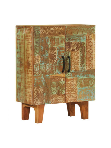 Sonata H Ръчно резбован бюфет 55x30x75 см масивно регенерирано дърво