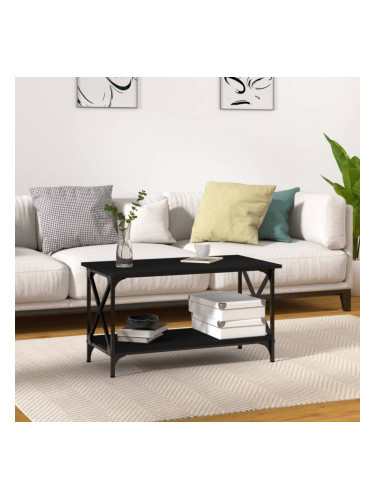 Sonata H Кафе маса, черна, 80x45x45 см, инженерно дърво