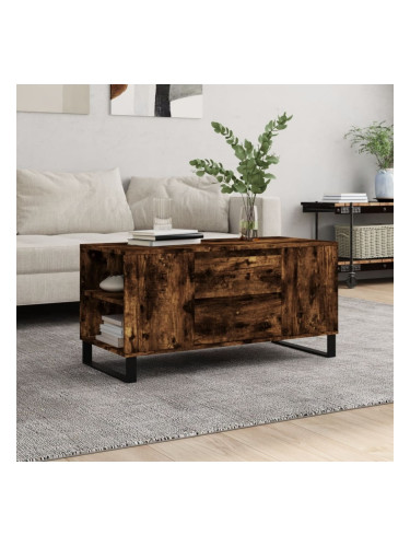 Sonata H Кафе маса, опушен дъб, 102x44,5x50 см, инженерно дърво