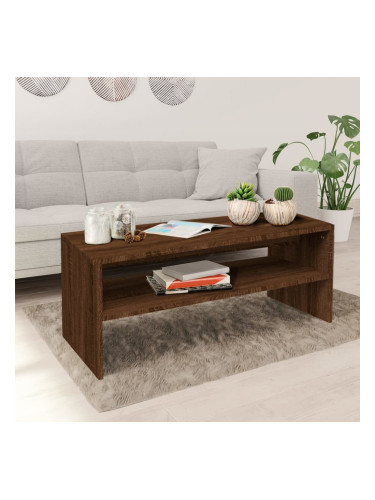 Sonata H Кафе маса, кафяв дъб, 100x40x40 см, инженерно дърво