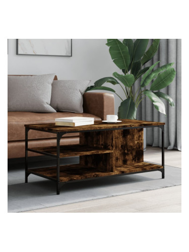 Sonata H Кафе маса, опушен дъб, 100x50x45 см, инженерно дърво