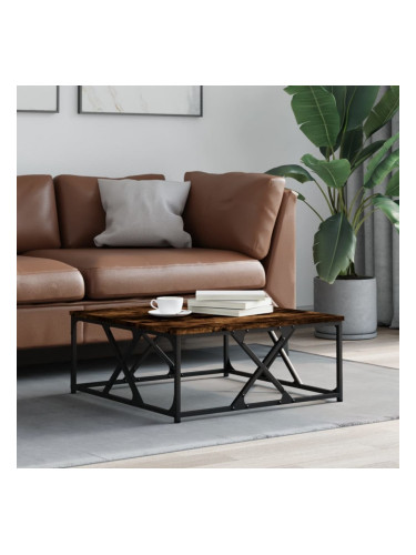 Sonata H Кафе маса, опушен дъб, 70x70x30 см, инженерно дърво