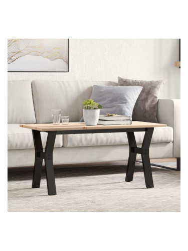 Sonata H Кафе маса Y-образна рамка 100x50x45 см бор масив и чугун