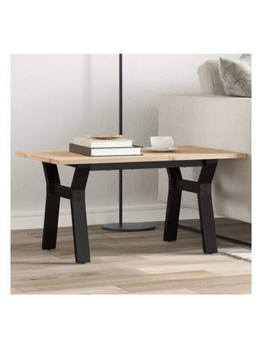 Sonata H Кафе маса Y-образна рамка 80x50x40 см бор масив и чугун