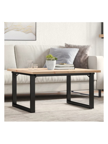 Sonata H Кафе маса О-образна рамка 90x90x45,5 см бор масив и чугун