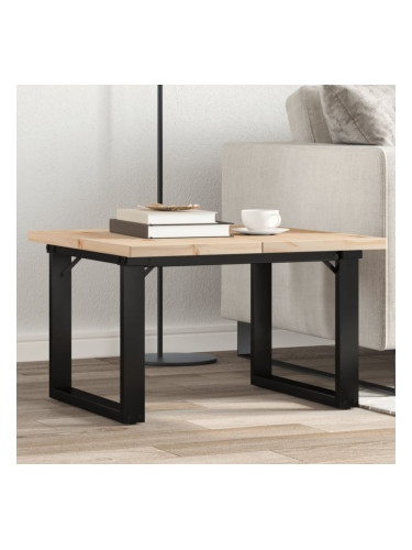 Sonata H Кафе маса О-образна рамка 70x70x40,5 см бор масив и чугун