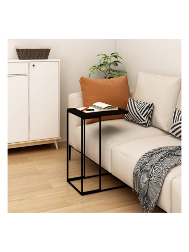 Sonata H Странична маса, черна, 40x30x59 см, инженерна дървесина