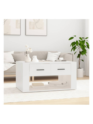 Sonata H Маса за кафе, бяла, 80x50x40 см, инженерно дърво