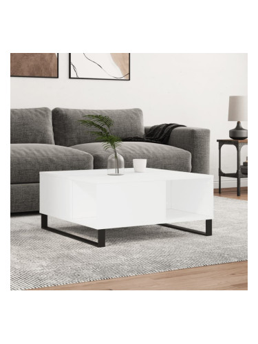 Sonata H Кафе маса, бяла, 80x80x36,5 см, инженерно дърво