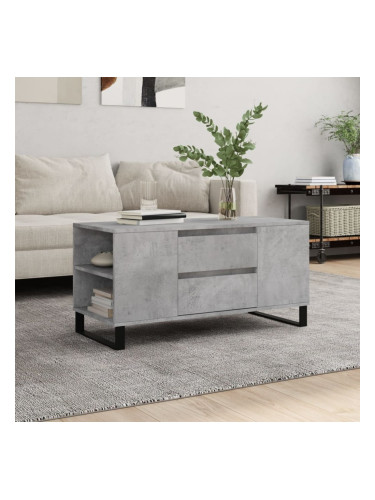 Sonata H Кафе маса, бетонно сиви, 102x44,5x50 см, инженерно дърво