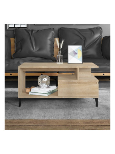 Sonata H Кафе маса, дъб сонома, 90x49x45 см, инженерно дърво