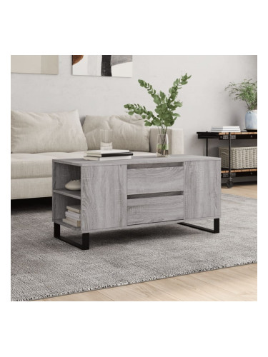 Sonata H Кафе маса, сив сонома, 102x44,5x50 см, инженерно дърво