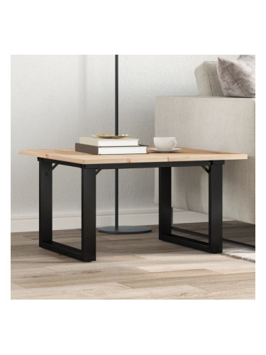 Sonata H Кафе маса О-образна рамка 70x70x40 см бор масив и чугун