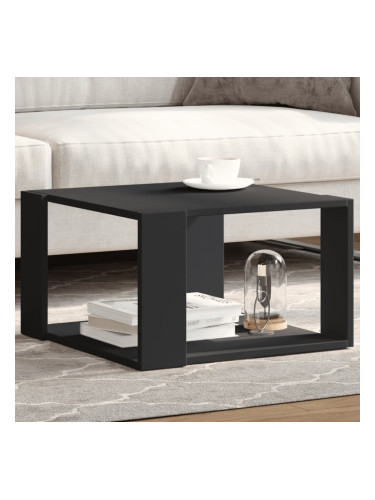 Sonata H Кафе маса, черна, 51,5x51,5x30 см, инженерно дърво