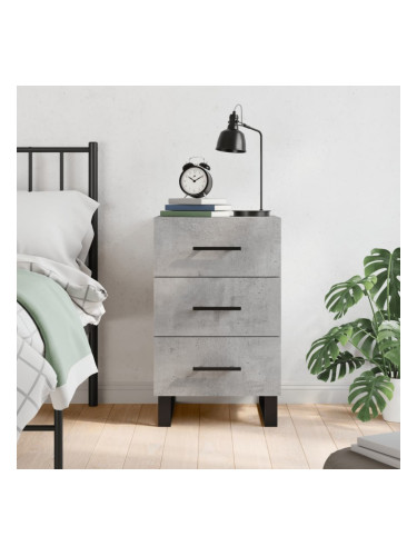 Sonata H Нощно шкафче, бетонно сиво, 40x40x66 см, инженерно дърво