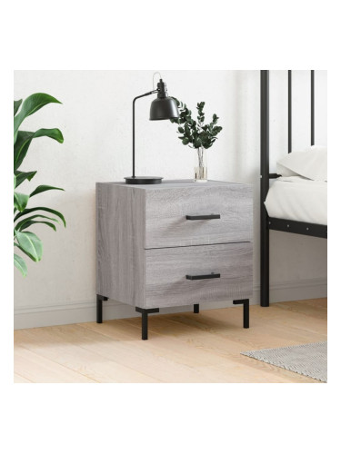 Sonata H Нощно шкафче, сив сонома, 40x35x47,5 см, инженерно дърво