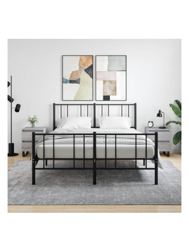 Sonata H Нощни шкафчета 2 бр сив сонома 40x35x50 см инженерно дърво