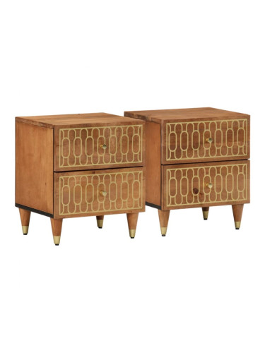 Sonata H Нощни шкафчета, 2 бр, 40x33x46 см, манго масив