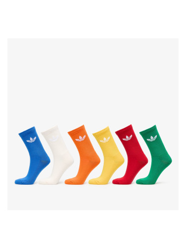 adidas Trefoil Cushion Crew Sock 6-Pack Multicolor L