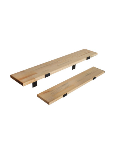 Стенен рафт Løgstør в комплект от 2 естествени []