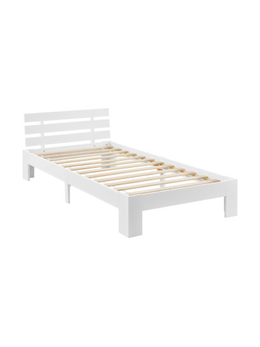 Дървено легло Нивала 120х200 см с бяла табла