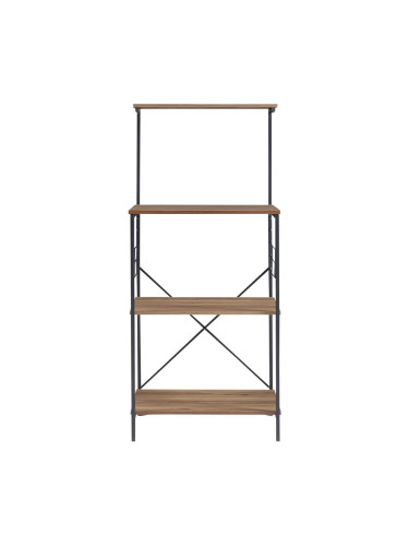 Стоящ рафт Billund с 4 рафта 133 x 60 x 42 см Черен / вид на орех []