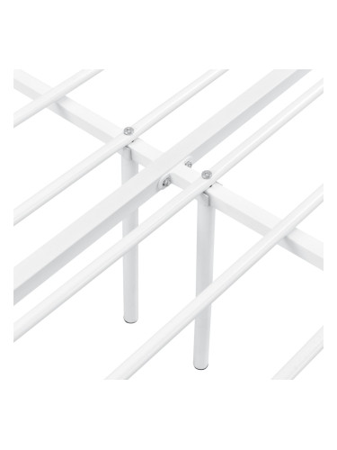 Метално легло Apolda 140x200 см двойно легло до 300 кг бяло []