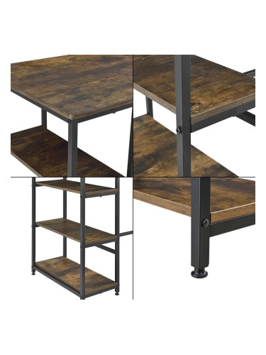 Бар маса Växjö 100x109x60cm цвят тъмно дърво